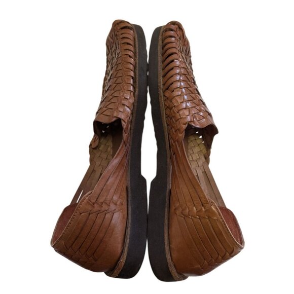 Sunsteps Hand-Woven Leather Huarache Sandals Brown Mens Size 9.5 - Picture 6 of 10